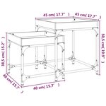 vidaXL Tables d'appoint 2 Pièces Noir Bois d'ingénierie