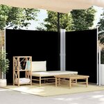 vidaXL Auvent latéral rétractable Noir 180x600 cm