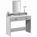 vidaXL Table de Toilette avec tiroir Gris Sonoma 100 x 41 x 140 cm