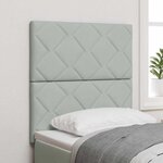 vidaXL Tête de lit LED design blocs diamants gris clair 80 cm velours