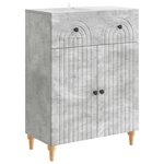 vidaXL Buffet Gris béton 66 x 34 5 x 90 cm Bois d'ingénierie