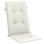 vidaXL Coussins de chaise à dossier haut lot de 6 crème mélangé tissu