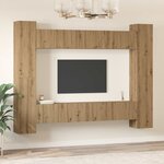 vidaXL Ensemble meuble TV 10 Pièces Chêne artisanal 30 5 x 30 x 90 cm