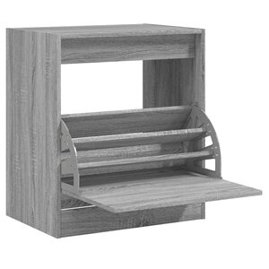 vidaXL Armoire à chaussures sonoma gris 60x42x69 cm bois d'ingénierie