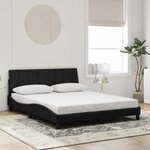 vidaXL Cadre de lit sans matelas noir 160x200 cm velours