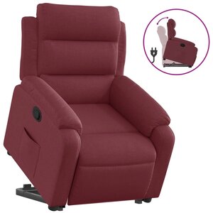 vidaXL Fauteuil inclinable rouge bordeaux tissu