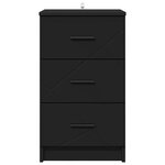 vidaXL Cabinet de chevet Noir 38 x 38 x 66 cm Bois d'ingénierie
