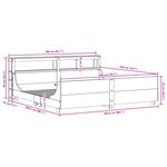vidaXL Cadre de lit sans matelas blanc 200x200 cm bois massif de pin
