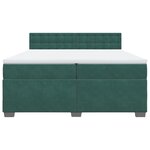 vidaXL Sommier à lattes de lit et matelas Vert foncé 200x200cm Velours