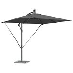 vidaXL Parasol banane à mât déporté Anthracite 249 x 249 x 250 cm