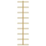 vidaXL Casier à vin mural pour 9 bouteilles 2 Pièces Doré Fer