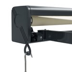 vidaXL Auvent rétractable crème 3x2 5 m tissu et aluminium