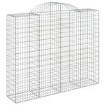 vidaXL Paniers à gabions arqués 7 Pièces 200x50x160/180 cm Fer galvanisé