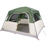 vidaXL Tente de cabine familiale 6 personnes vert imperméable