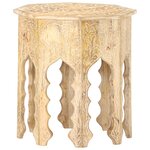 vidaXL Table d'appoint Ø48 cm Bois de manguier massif