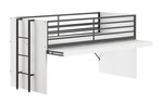 Lit mi-haut 90x200 sam blanc