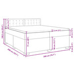 vidaXL Sommier à lattes de lit avec matelas Noir 200x200 cm Similicuir