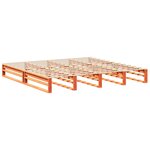 vidaXL Cadre de lit sans matelas cire marron 200x200cm bois pin massif