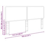 vidaXL Tête de lit Gris Sonoma 180 cm Bois d'ingénierie