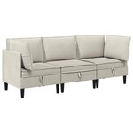 vidaXL Ensemble de meubles pour le salon 3 Pièces Avoine Tissu