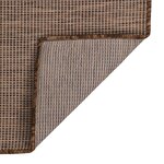 vidaXL Tapis à tissage plat d'extérieur 140x200 cm Marron