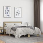vidaXL Cadre de lit sans matelas chêne sonoma 140x190 cm