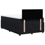 vidaXL Sommier à lattes de lit avec matelas Noir 120x200 cm Velours