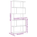 vidaXL Étagère séparatrice de pièce 5 niveaux sonoma gris 70x24x161 cm