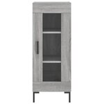vidaXL Buffet haut Sonoma gris 34 5x34x180 cm Bois d'ingénierie
