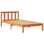 vidaXL Lit bibliothèque sans matelas cire marron 100x200 cm pin massif