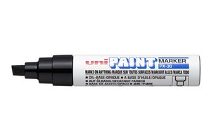 Marqueur PAINT Marker PX30 Pointe biseautée large 4 - 8 5mm Noir UNI-BALL