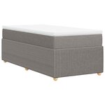 vidaXL Sommier à lattes de lit avec matelas Taupe 90x190 cm Tissu