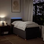 vidaXL Sommier à lattes de lit avec matelas Marron foncé 80x200 cm