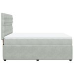 vidaXL Sommier à lattes de lit et matelas Gris clair 160x200cm Velours