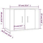 vidaXL Meubles TV muraux 3 Pièces sonoma gris 57x34 5x40 cm