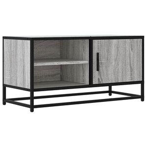 vidaXL Meuble TV sonoma gris 80x34 5x40 cm bois d'ingénierie et métal