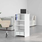 vidaXL Bureau de réception Blanc 55x50x103 5 cm Bois d'ingénierie