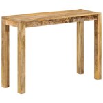vidaXL Table console 110x35x76 cm Bois de manguier brut