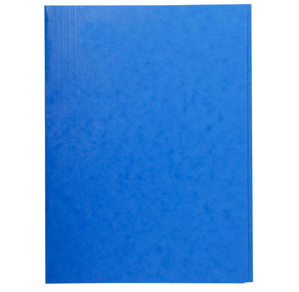 Chemise 3 rabats SANS élastique carte lustrée 24 x32 cm Bleu x 25 EXACOMPTA