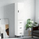 vidaXL Buffet haut Blanc 34 5x34x180 cm Bois d'ingénierie