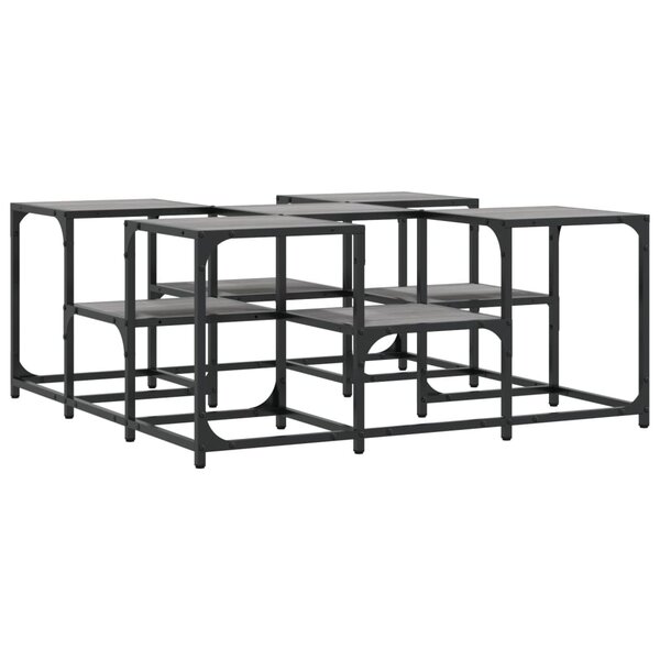 vidaXL Table basse sonoma gris 91x91x40 cm bois d'ingénierie