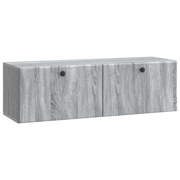 vidaXL Meuble TV mural 98 x 31 x 30 cm Sonoma gris Bois d'ingénierie