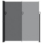 vidaXL Auvent latéral rétractable noir 220x500 cm