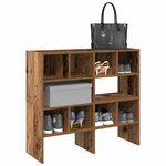 vidaXL Étagères à chaussures empilables 2 Pièces vieux bois 89 5x30x40 cm