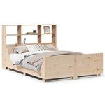 vidaXL Lit bibliothèque sans matelas 150x200 cm bois massif