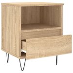 vidaXL Tables de chevet 2 Pièces chêne sonoma 40x35x50 cm bois ingénierie