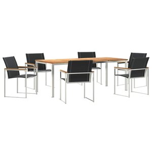 vidaXL Ensemble de salle à manger pour jardin 7 Pièces