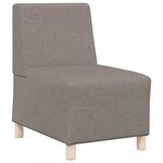 vidaXL Unité de Sofa Modulaire Sans Accoudoirs 3 Pièces Taupe