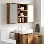 vidaXL Armoire murale de salle de bain Bois ancien 40 x 16 x 62 5 cm