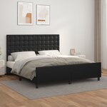 vidaXL Cadre de lit sans matelas noir 160x200 cm similicuir